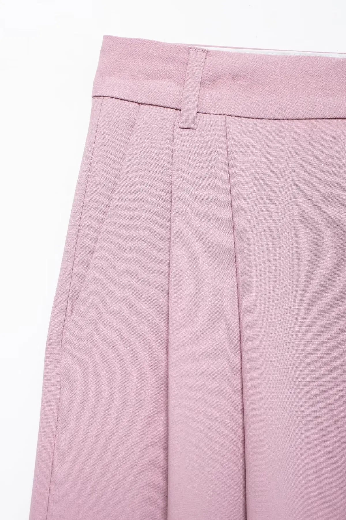 Solid Sleeveless V-Neck Vest and High Waist Zipper Loose Pants Set for Office and Casual Wear