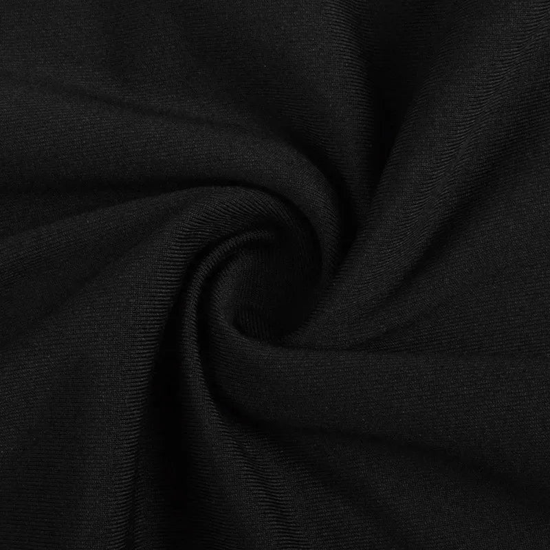 Black Backless Party Dress Halter Lace Up Hollow Out