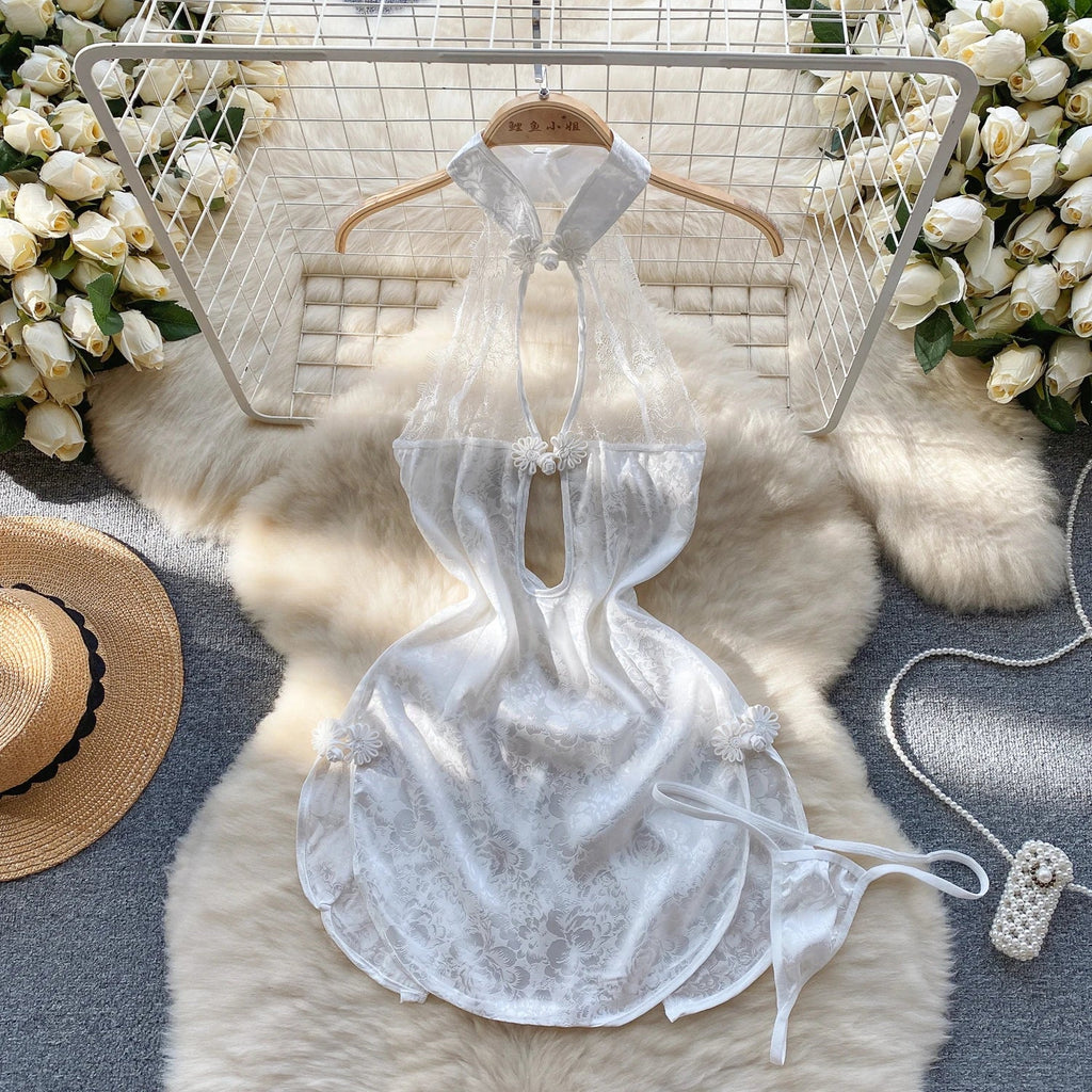 Sexy Anime Cosplay Qipao Bodysuit Nightgown Lingerie