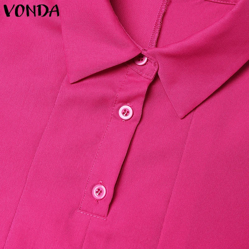 Bohemian Maxi Shirt Dress With Ruffle Pleats Long Sleeve