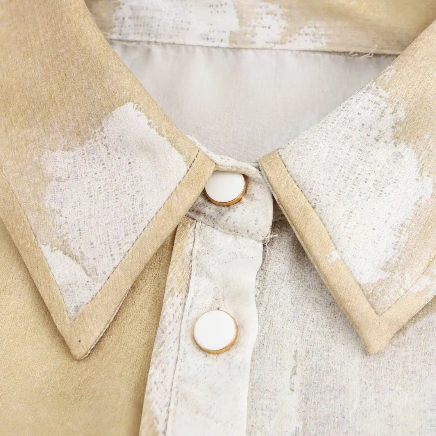 Silk Satin Flower Print Long Sleeve Shirt and Pants Set for Women