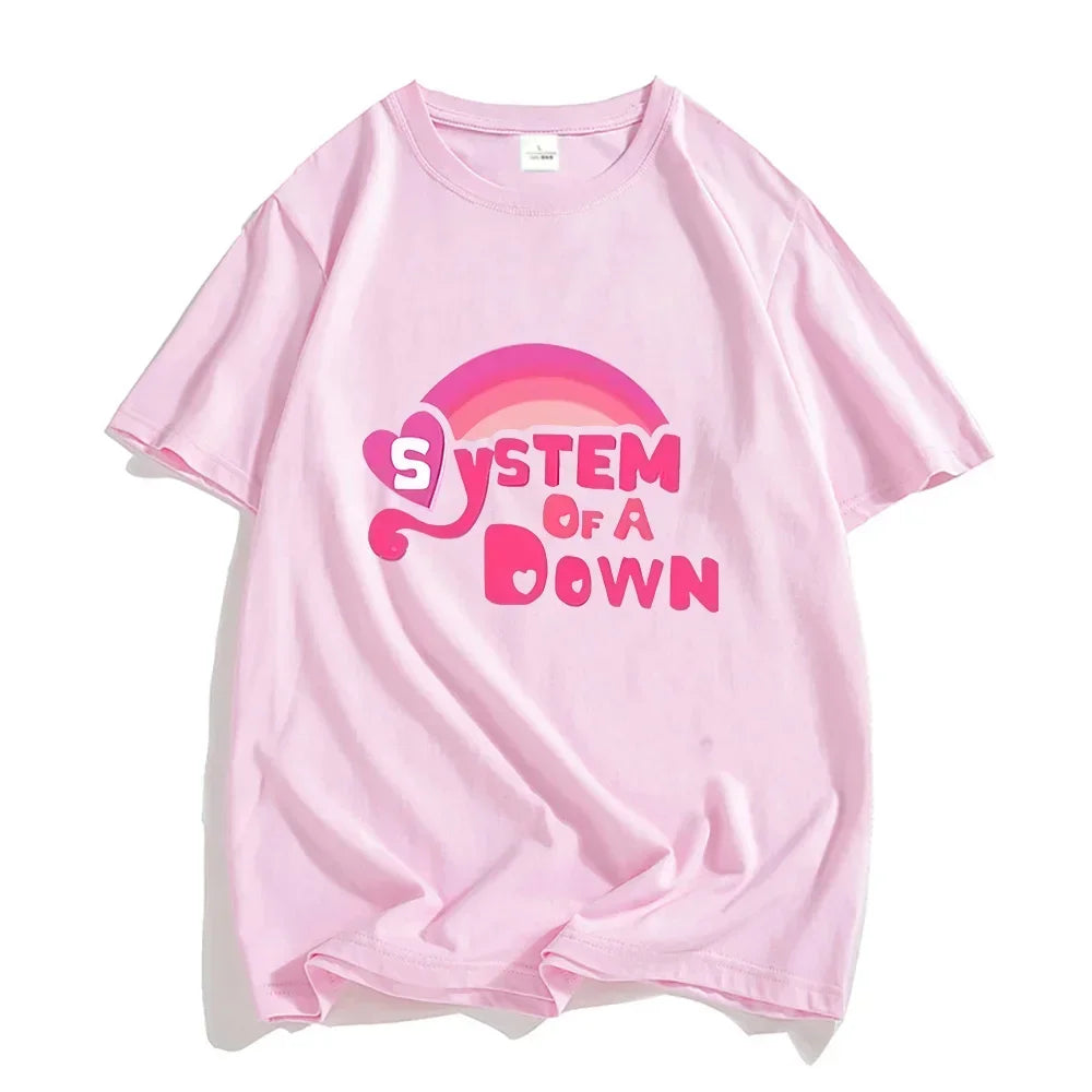 System Of A Down Vintage Retro Graphic T Shirts for Men and Women Short Sleeve Streetwear