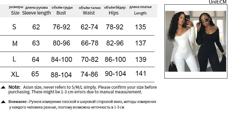 Sexy Black Long Sleeve Bodycon Jumpsuit for Women Slim Fit Casual Streetwear Skinny Romper