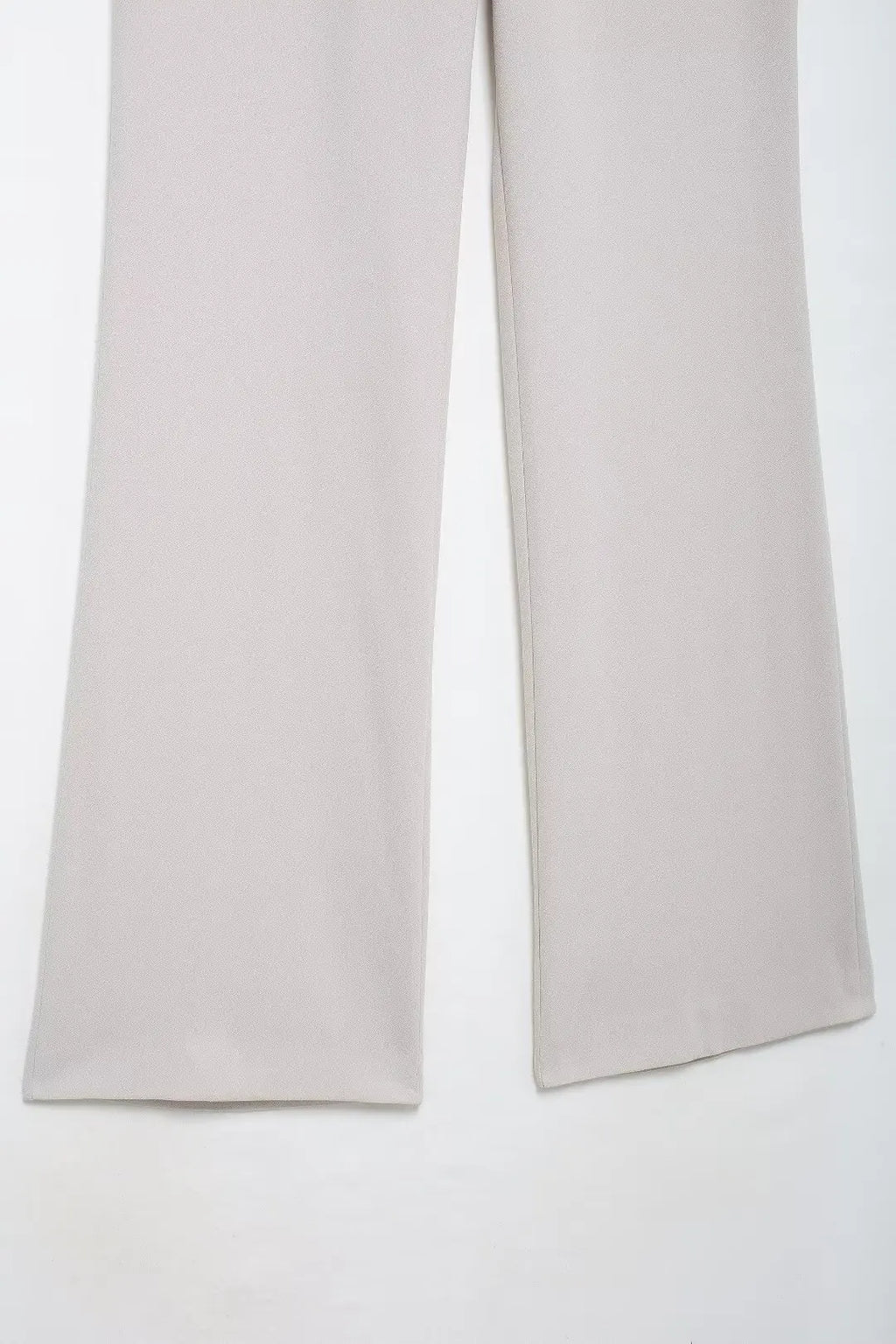 Women's Fashion Long Sleeve Suit Jacket with Belt and Zipper Straight Pants Set