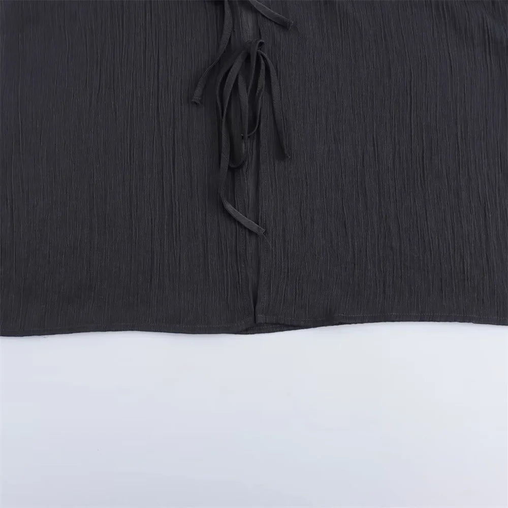 Women's Fashion Casual V-neck Long Sleeve Lace Coat and Wide Leg Pants Set