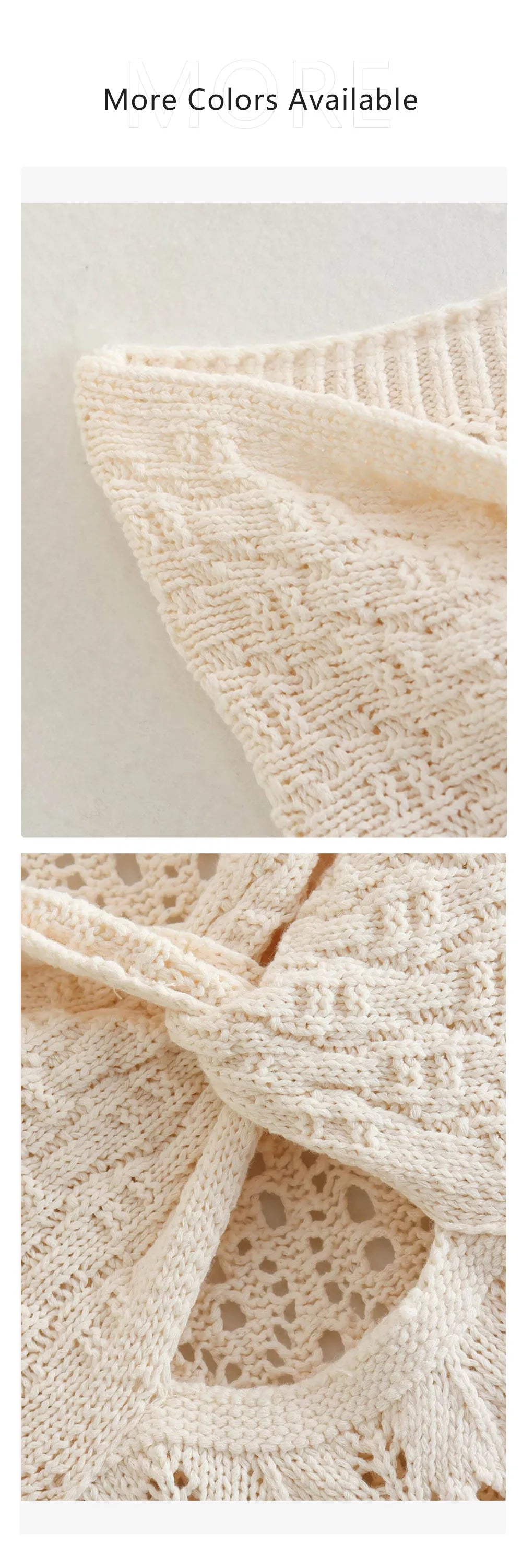 Elegant Women's Open Jacquard Mesh Knitted Summer Dress