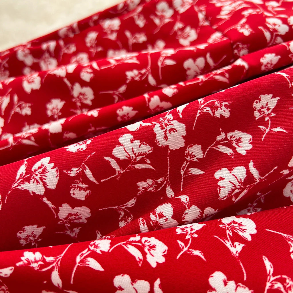 Floral Print Sundress V Neck A Line For Summer Party