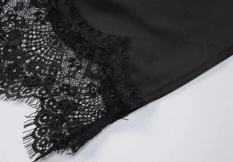 Women Black Lace Bodycon Midi Dress for Party Evening