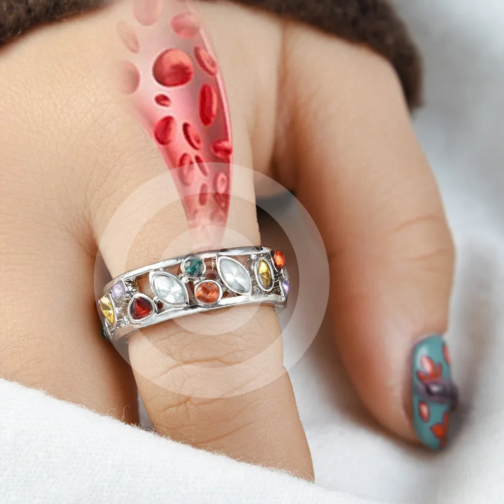 Women Ionix Therapy Crystal Quartz Ring for Weight Loss and Lymph Drainage