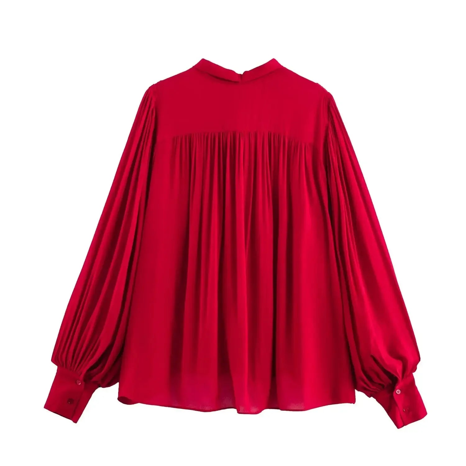 Elegant Long Sleeve Bow Collar Blouse for Women Office Lady Tops Korean Style Youth Blouses