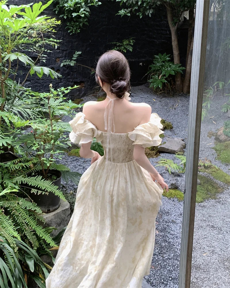 Elegant Vintage Aline Party Dress For Women Casual Prom