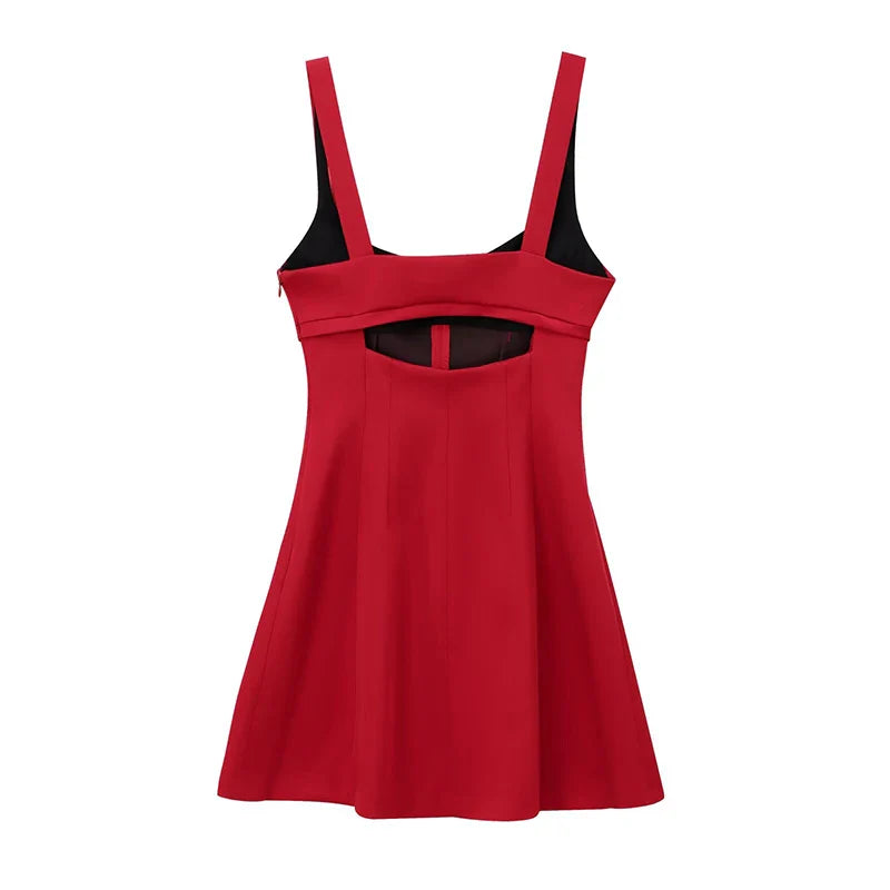 Backless Slip Dress For Women Cutout Short Sexy Party