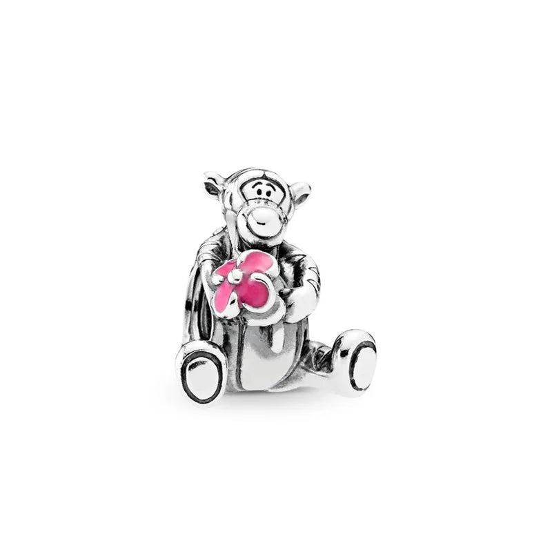 Mickey Mouse Minnie Mouse Sterling Silver Charm Beads for Bracelets
