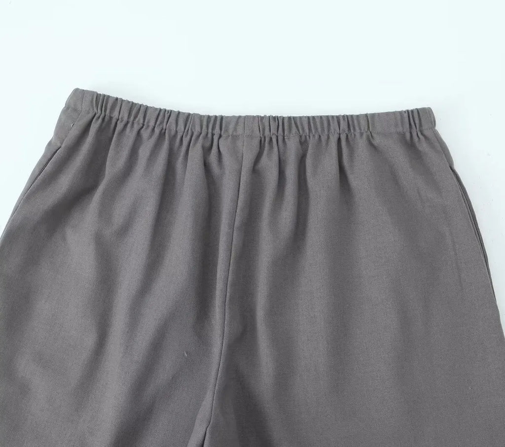 Casual Chic Solid Two Piece Women Set with Long Sleeve Kimono Jacket and Pants Nightwear Suit