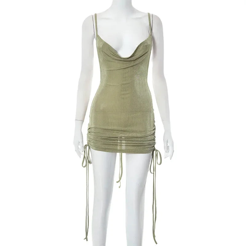 Sexy Bandage Mini Dress Backless Bodycon Party Club Dress