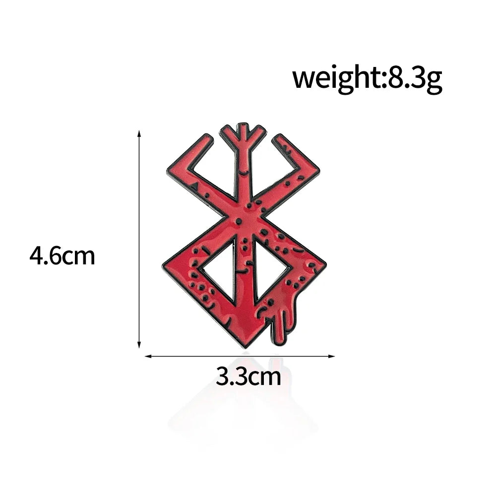 Anime Red Skull Keychain Berserk Warrior Griffith Guts Keyring Cosplay Prop Gift for Men and Women