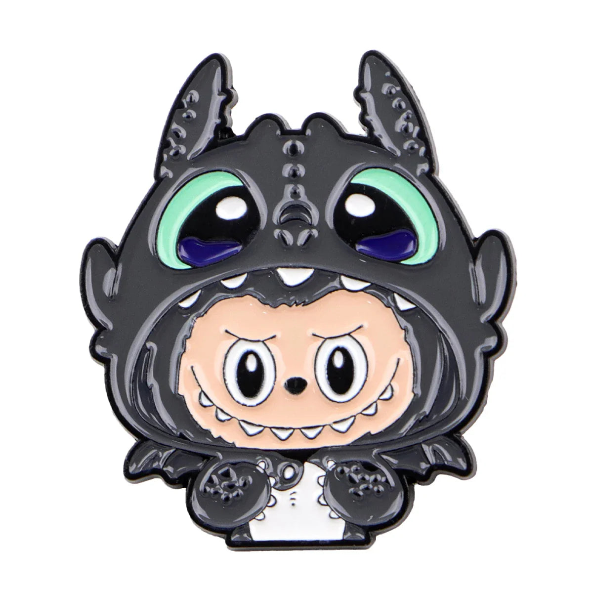 Cute Monster Enamel Pins for Cartoon Anime Lovers - Genie Pin Badge for Backpacks, Lapel Brooch, and Fashion Accessories