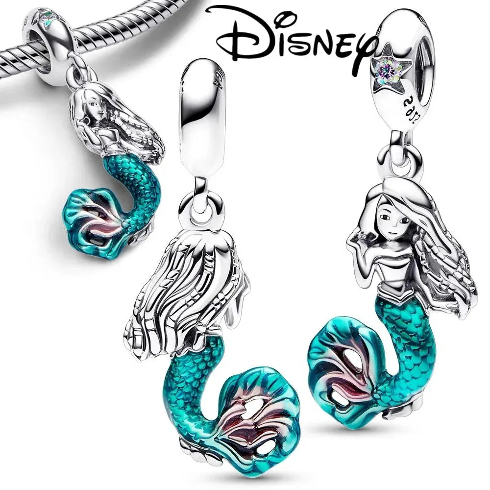 Disney Stitch and Minnie Mouse Charms Dangle Fit 925 Silver Bracelet for Jewelry Making