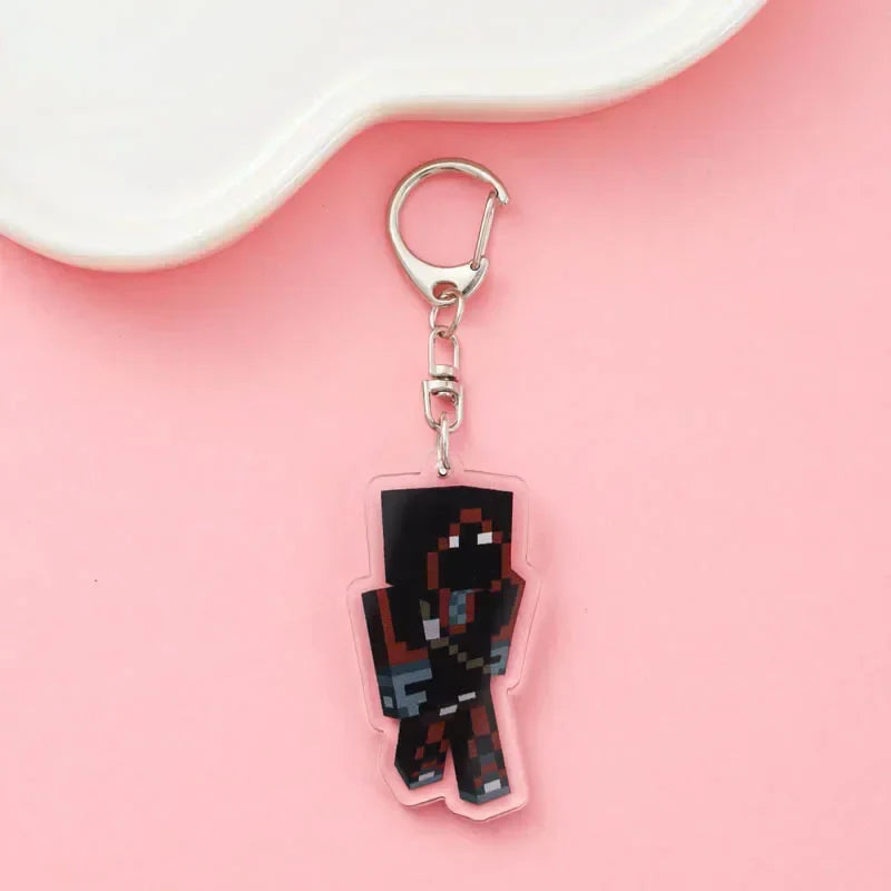 Diamond Sword Keychain with Enchanted Golden Apple and Pickaxe Model Toys for Gamers and Collectors