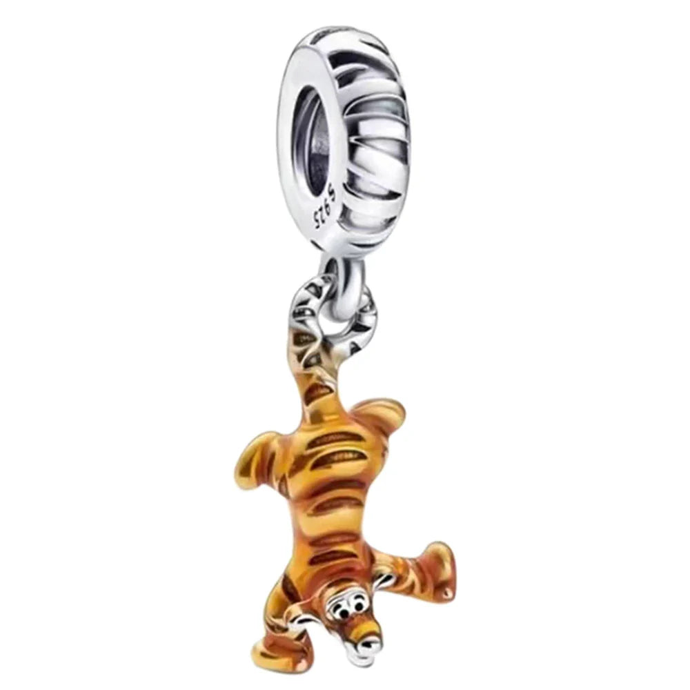 Winnie the Pooh Eeyore Piglet Tigger Charms Silver 925 Beads for 3mm Bracelets Women's Jewelry