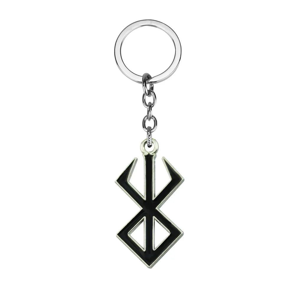 Norse Viking Symbol Pendant Necklace for Men, Hip Hop Jewelry Inspired by Berserk Mythology