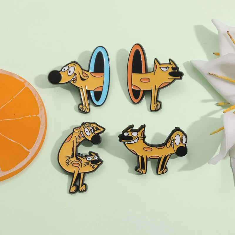 Cartoon Character Enamel Pins Set Cute Anime Brooches Fashion Accessories