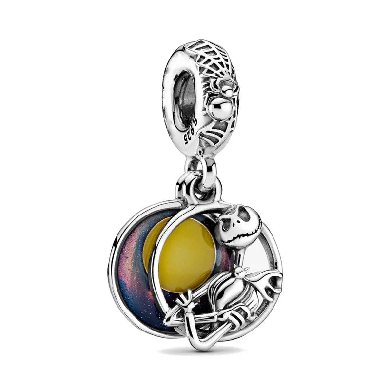 Disney Christmas Eve Series Silver 925 Charms for Women Jewelry Gift Compatible with 3mm Bracelets