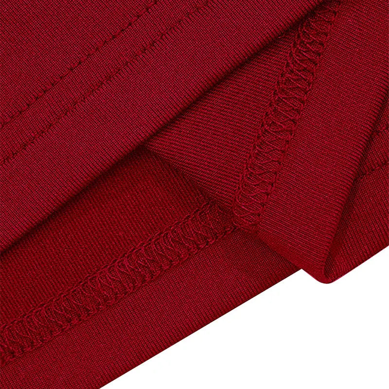 One Shoulder Red Dress Knit For Women Autumn Winter Fashion