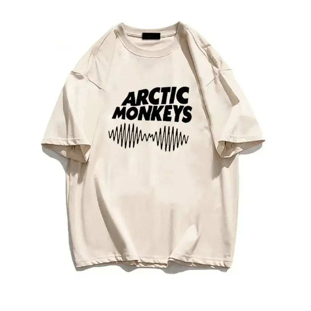 Arctic Monkeys Graphic T Shirt for Women Casual Manga Style White Tee