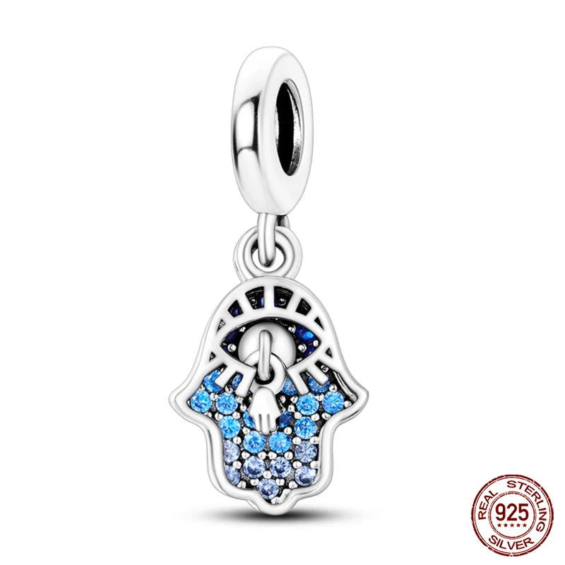 925 Silver Devil's Eye Charms Beads for Women DIY Jewelry Making