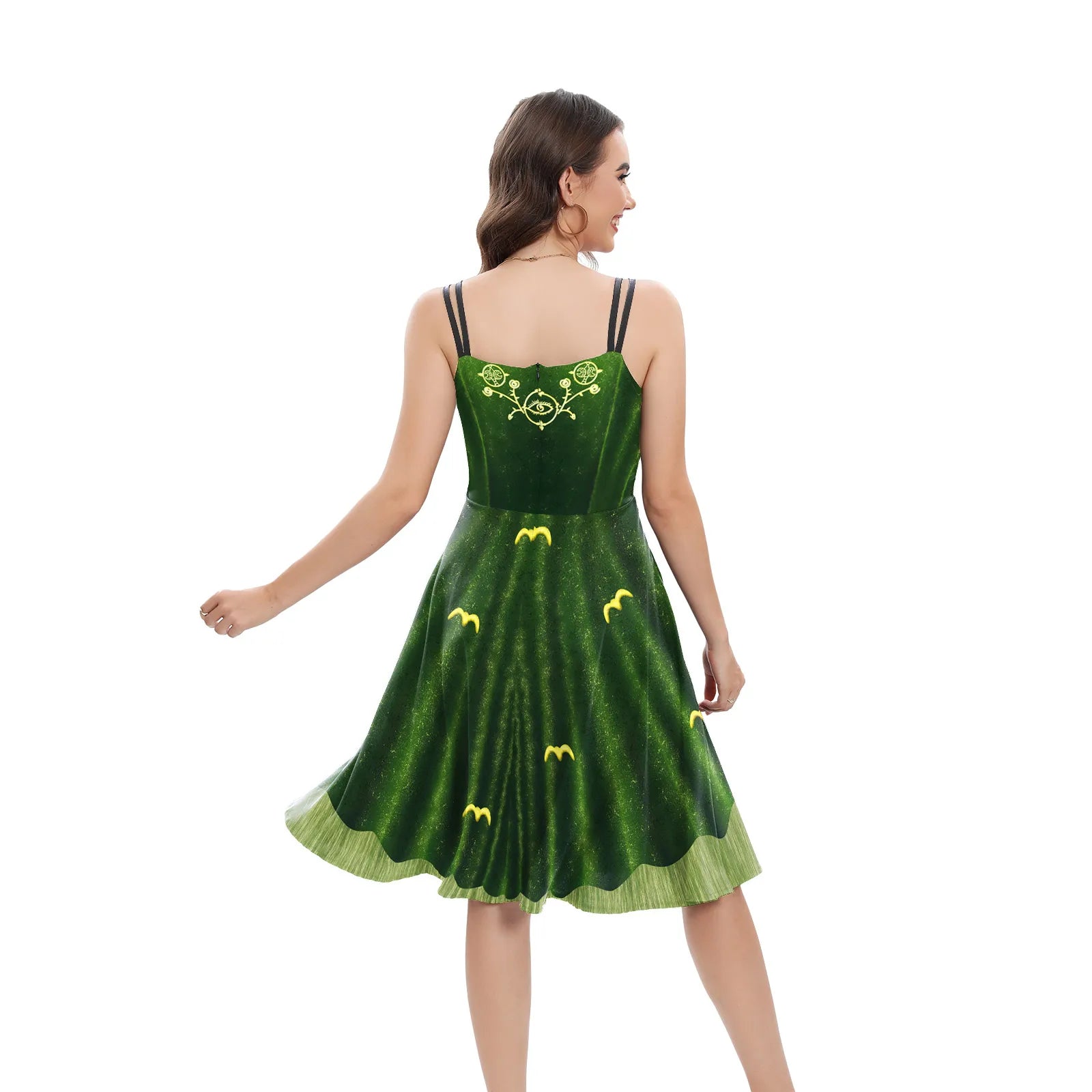 Halloween Witch Costume Backless Gothic Dress For Cosplay