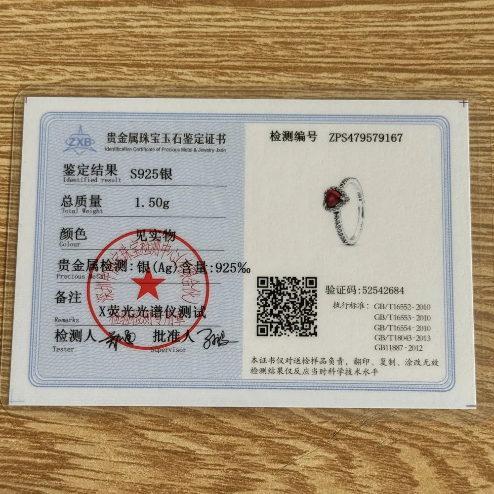 Red White Pink Crystal Rings for Women Luxury Wedding Jewelry Accessories