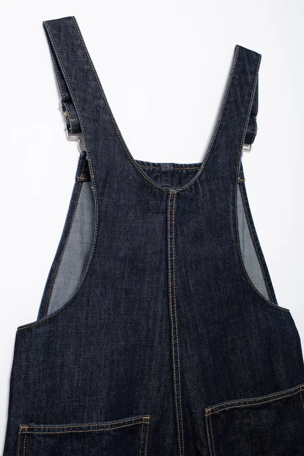 Chic French-Inspired Long Denim Overalls for Women Simple Versatile Age-Defying Autumn Outfit
