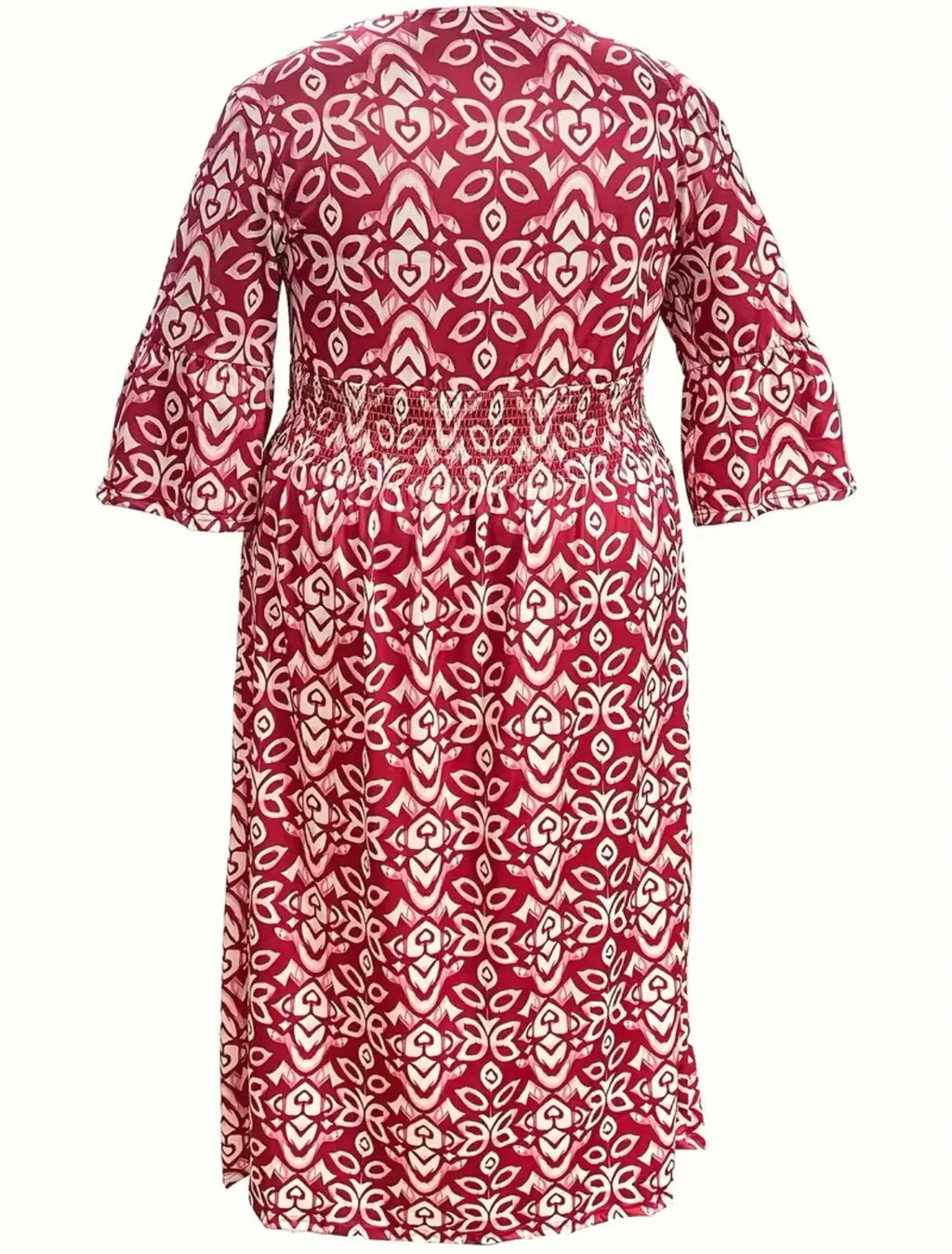 Bohemian Floral Wrap Dress Women V Neck Summer Casual