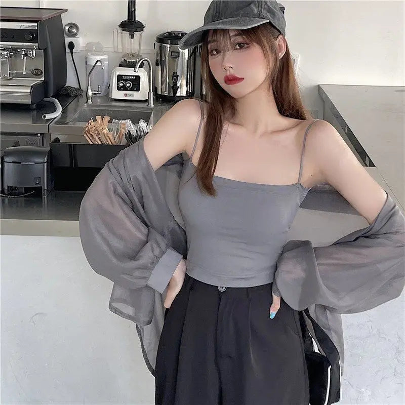 Women's Chiffon Long Sleeve Blouse Loose Fit Thin Cardigan Casual Solid Color Top