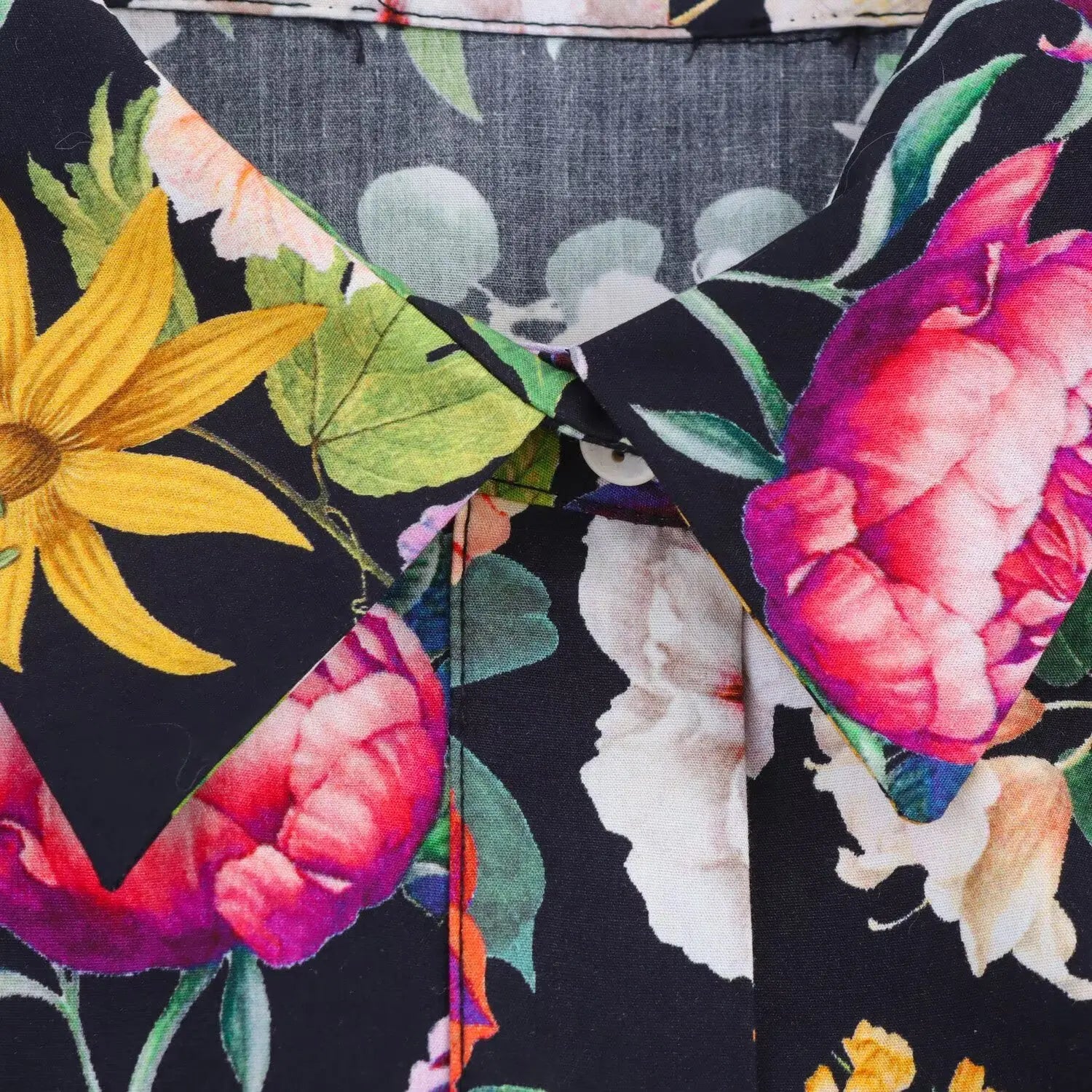 Floral Midi Dress For Women Slim Fit Poplin Summer Chic