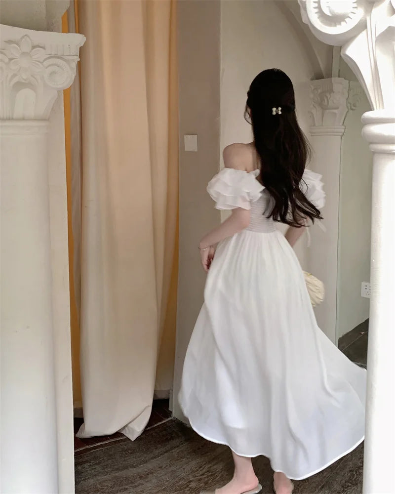 Elegant Vintage Aline Party Dress For Women Casual Prom