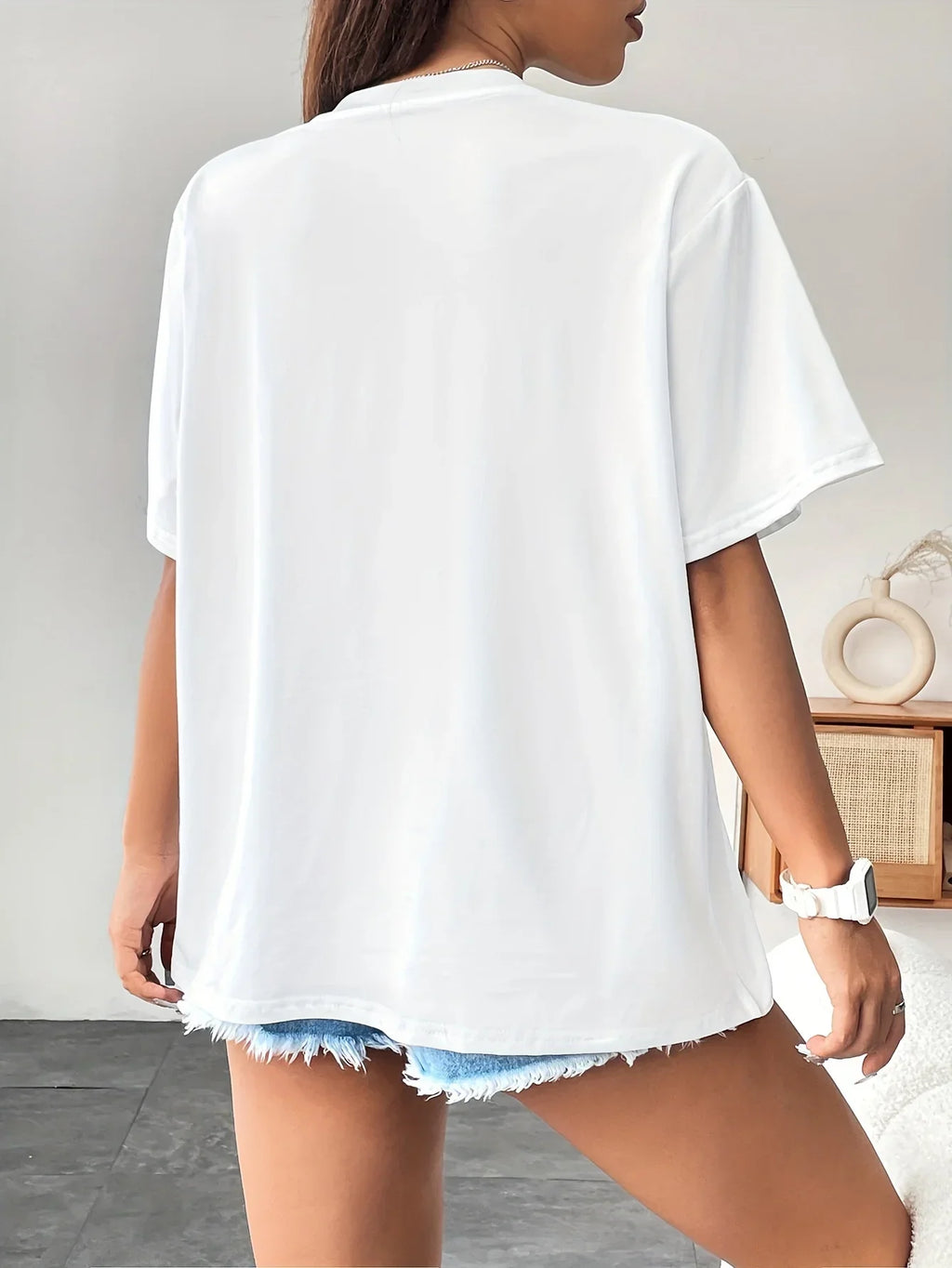 Summer Women Cotton T-Shirt with California Print Casual Top for Girls High Quality Daily Streetwear