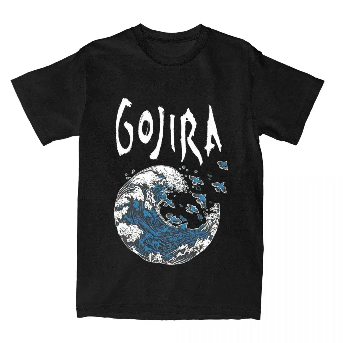 Women's Gojiras Rock Band Vintage Short Sleeve T Shirt with Round Collar