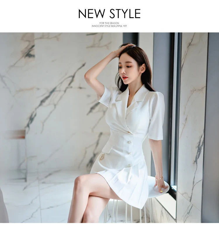 Women's Office Pencil Dress Short Sleeve Sheath Bodycon