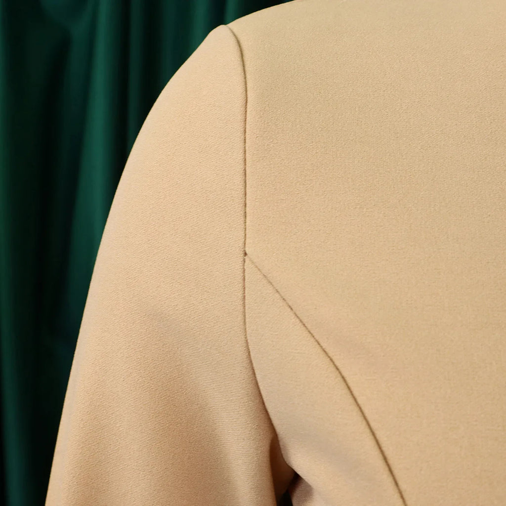 V Neck Office Sheath Dress For Women Belted Midi Style