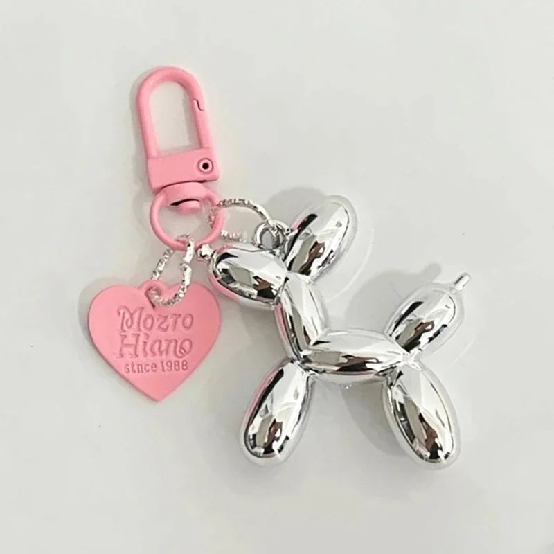 Y2K Balloon Dog Keychain for Girls Cute Sweet Style Phone Chain Bag Pendant Accessory