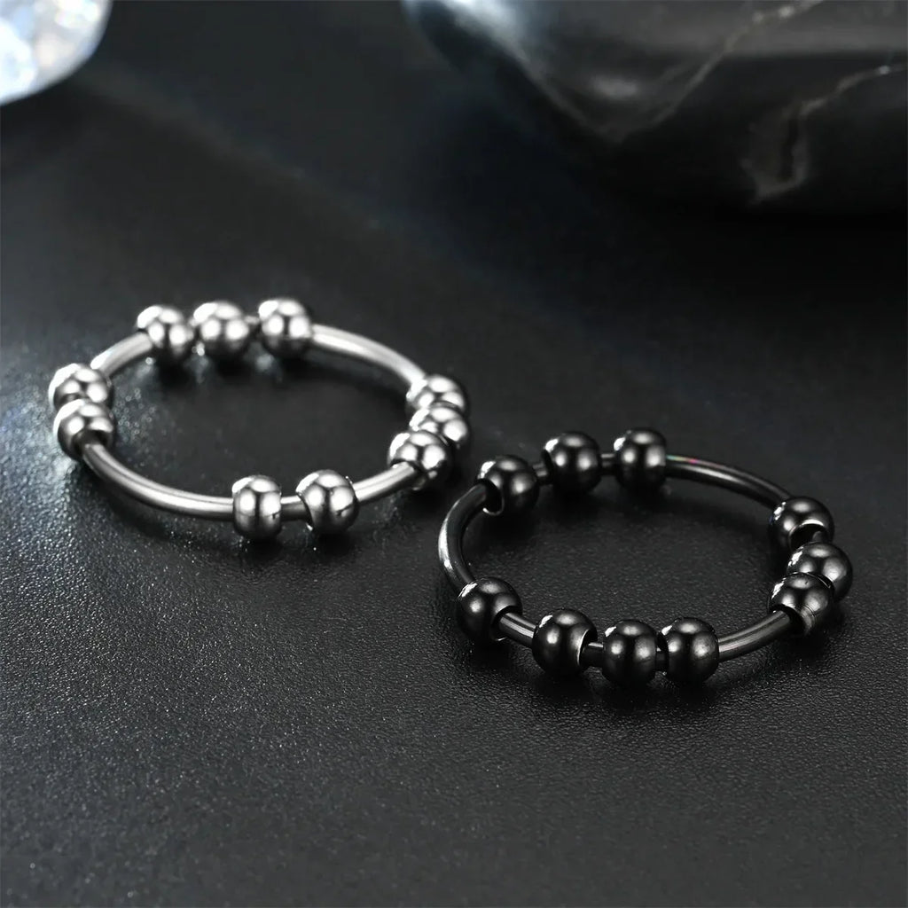 Stainless Steel Fidget Rings for Stress Relief Anxiety Relief Jewelry for Women and Men