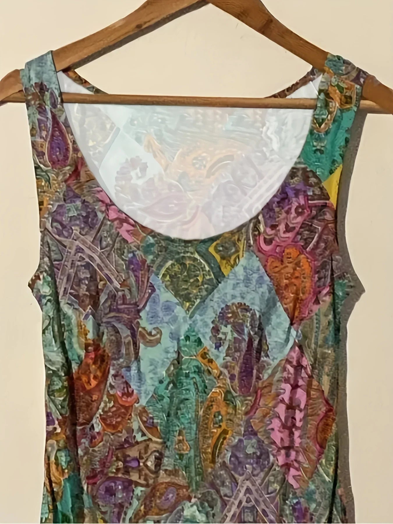Boho Beach Dress With Print Tank Top For Summer Holiday