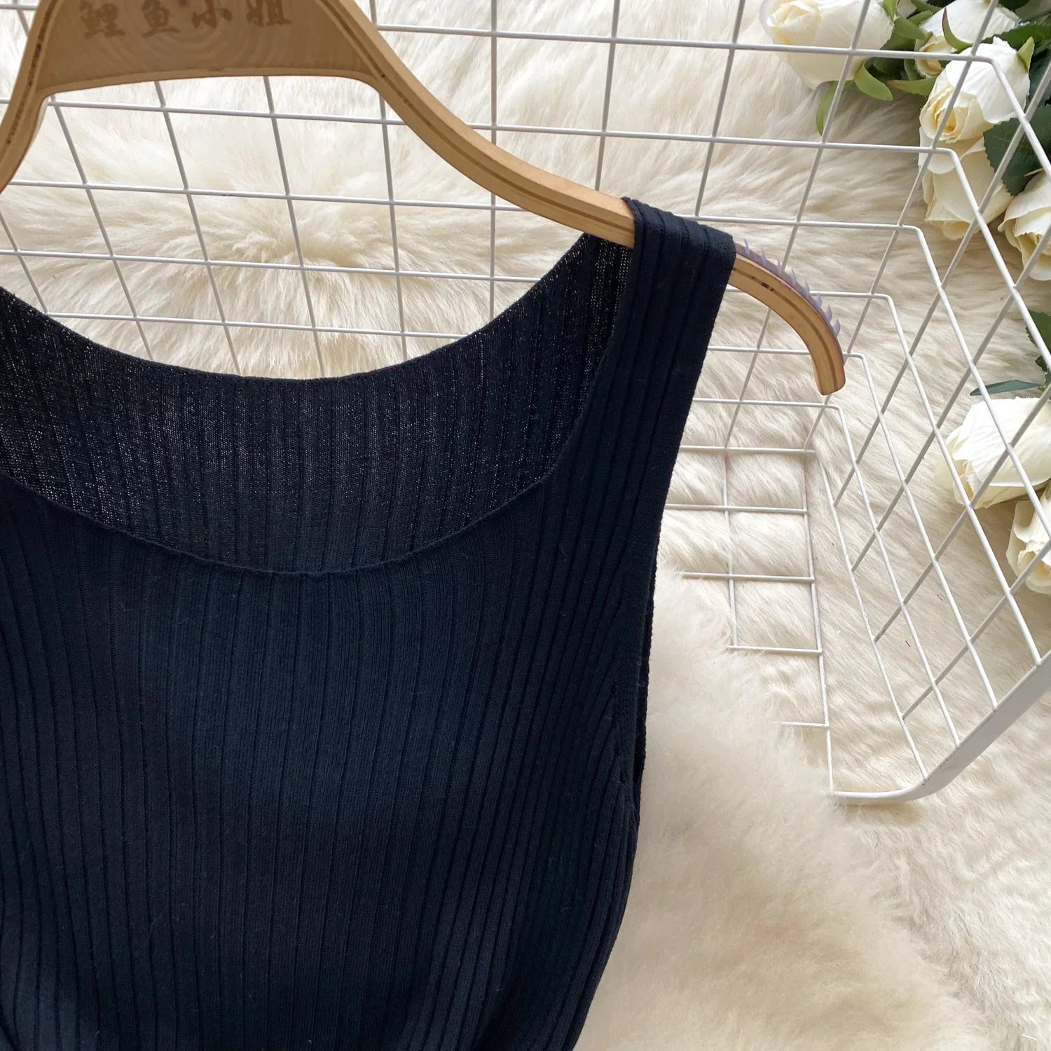 Knit Maxi Dress Women Sleeveless O Neck Bodycon Solid