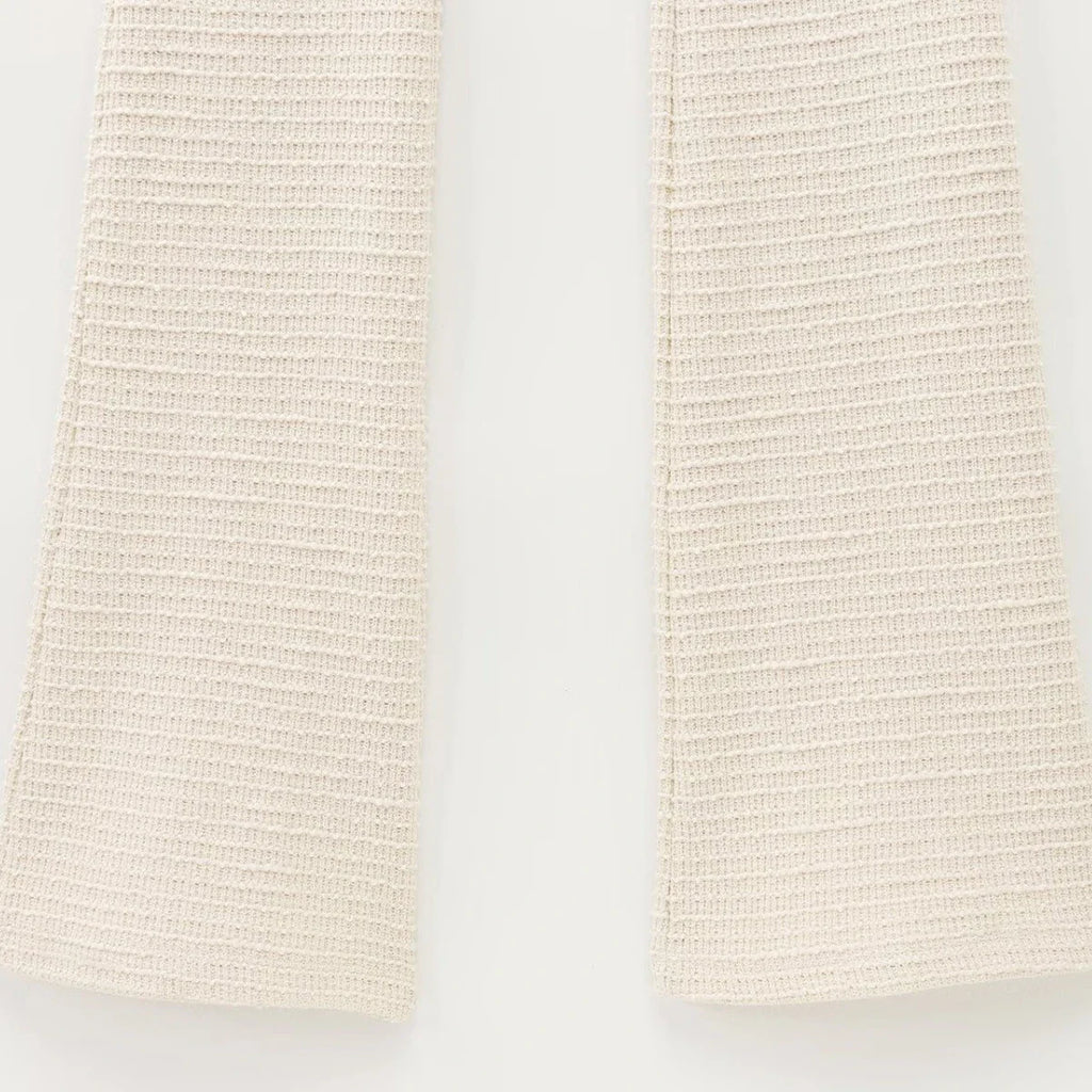 Women's Casual Chic Bow Top and Flared Pants Suit Set for Spring and Summer