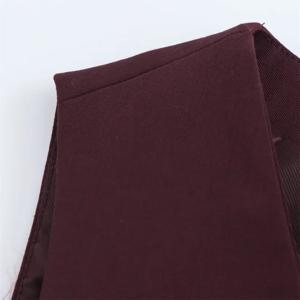 Classic Women's Suit Set Dark Brown Blazer and Tailored Trousers