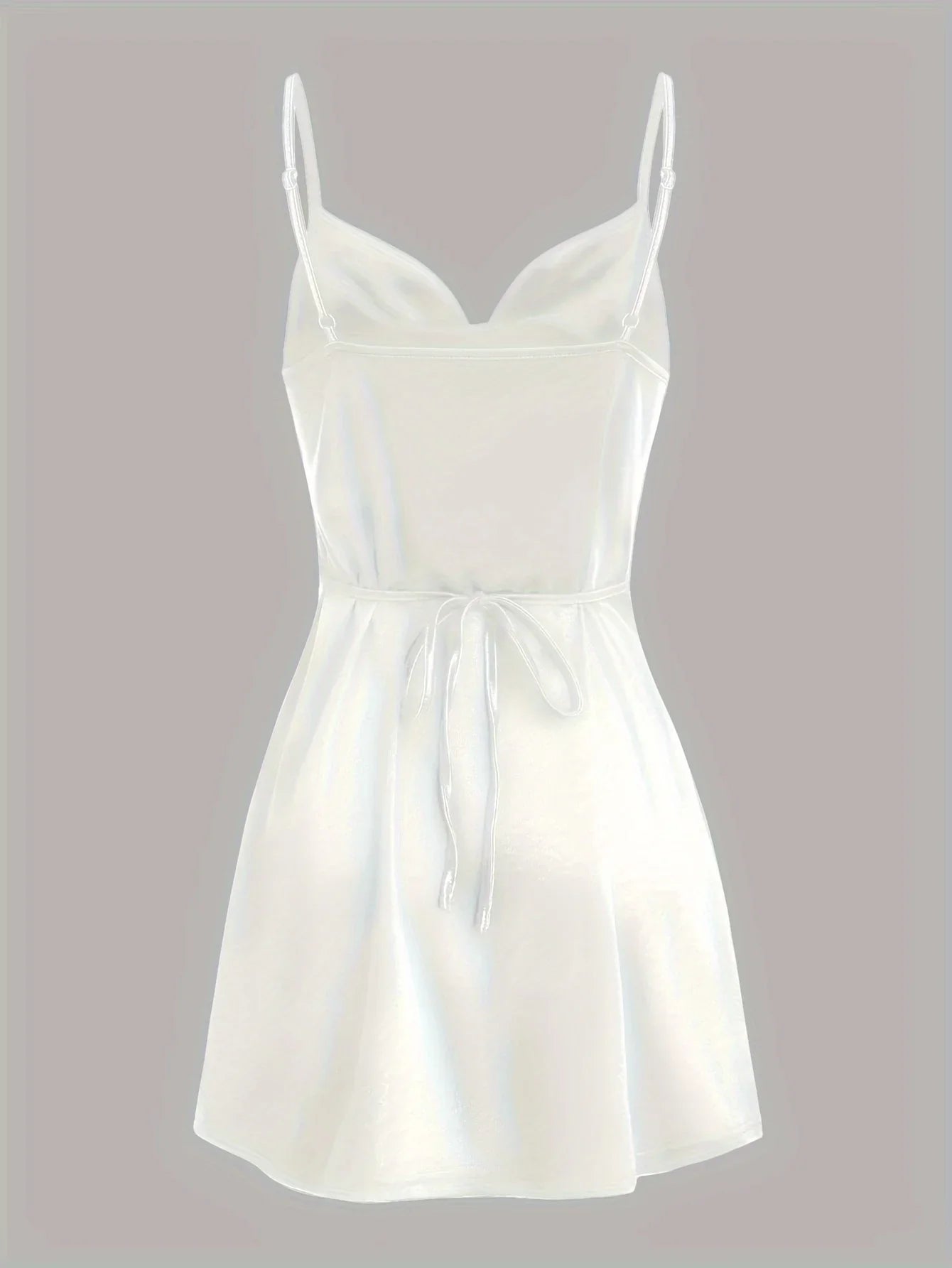 Elegant Satin Hip Suspender Dress For Women Evening Wear