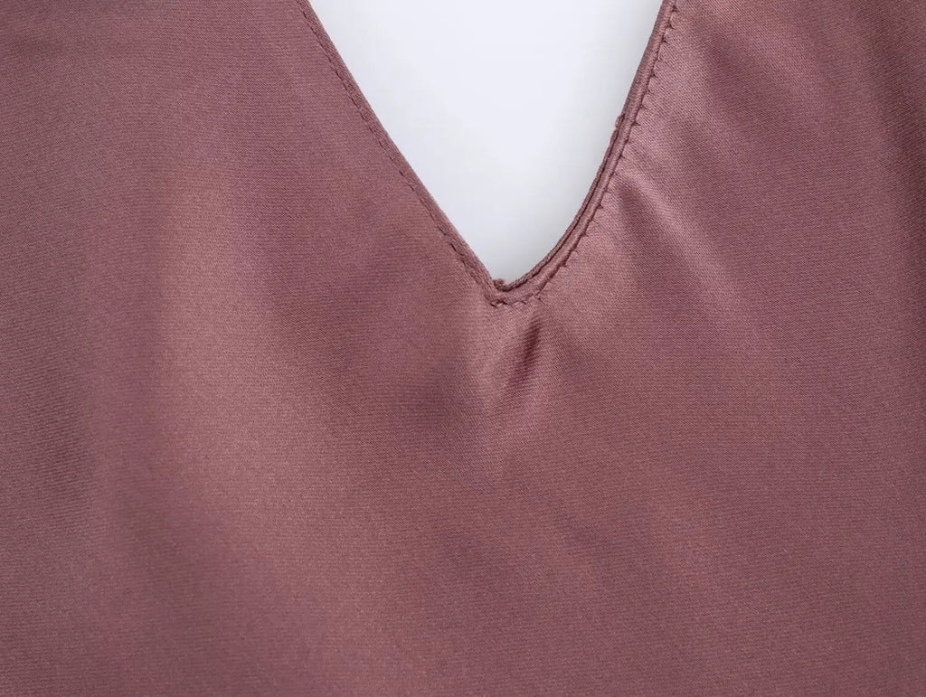 Satin Cowl Neck Maxi Dress With Spaghetti Straps Occasion