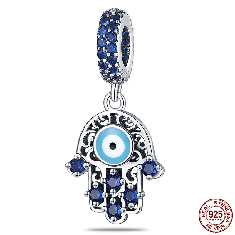 925 Silver Devil's Eye Charms Beads for Women DIY Jewelry Making